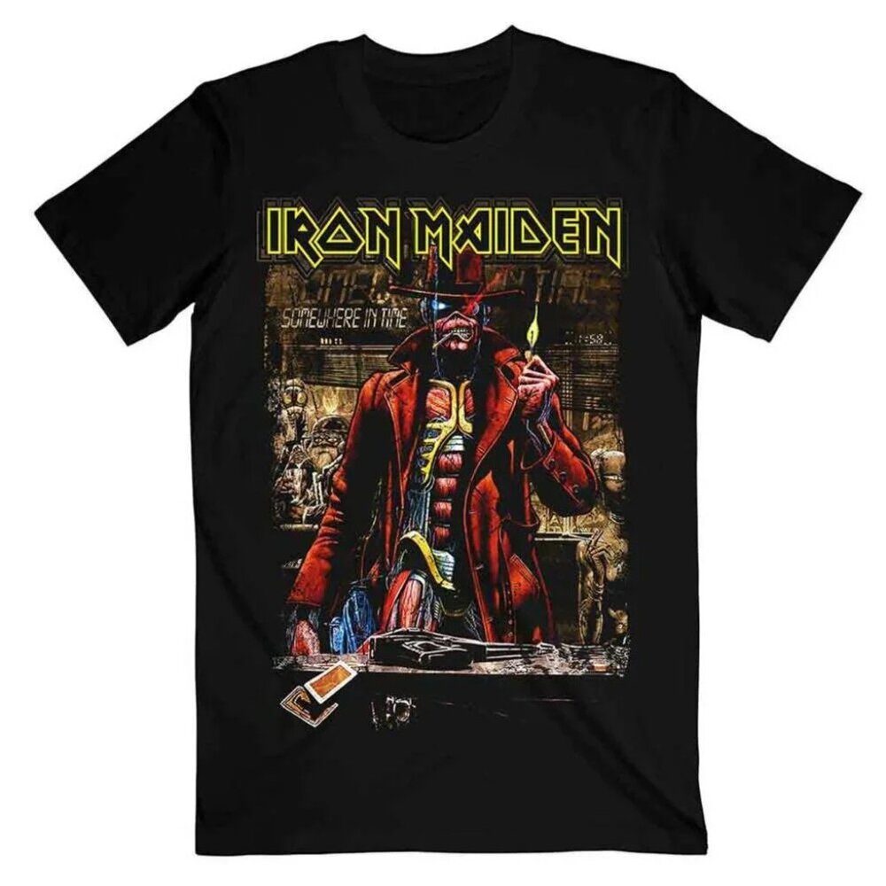 Iron Maiden Stranger Sepia Graphic Band T-Shirt Vintage Metal Tee 98